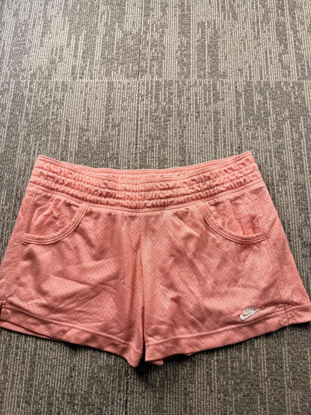 Nike Shorts Womens Small Pink Mesh Elastic Waist Running Training Athletic